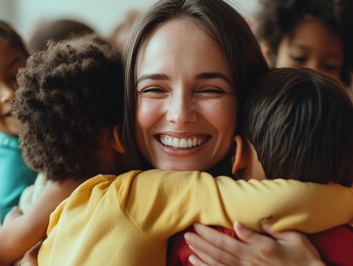 The heart of teaching is found in every hug and every smile.