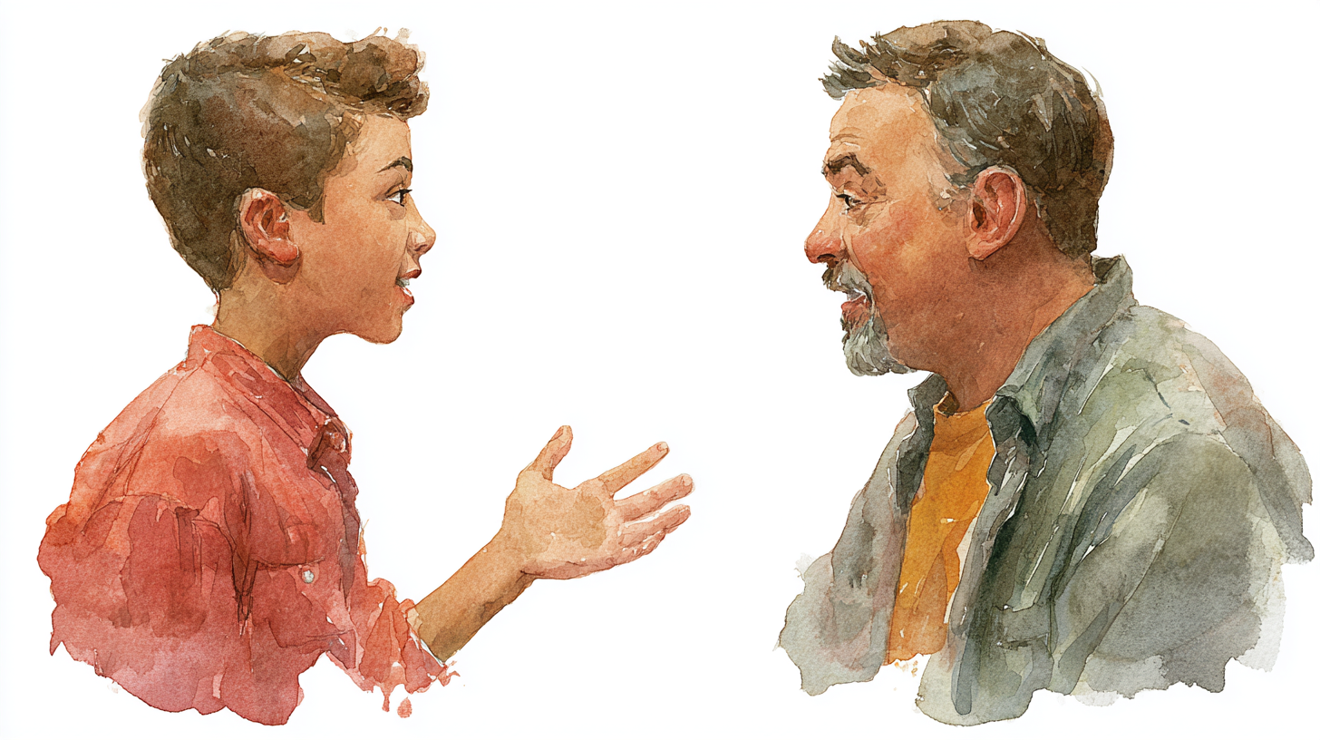 Restorative conversation with peers in school focusing on empathy and problem-solving