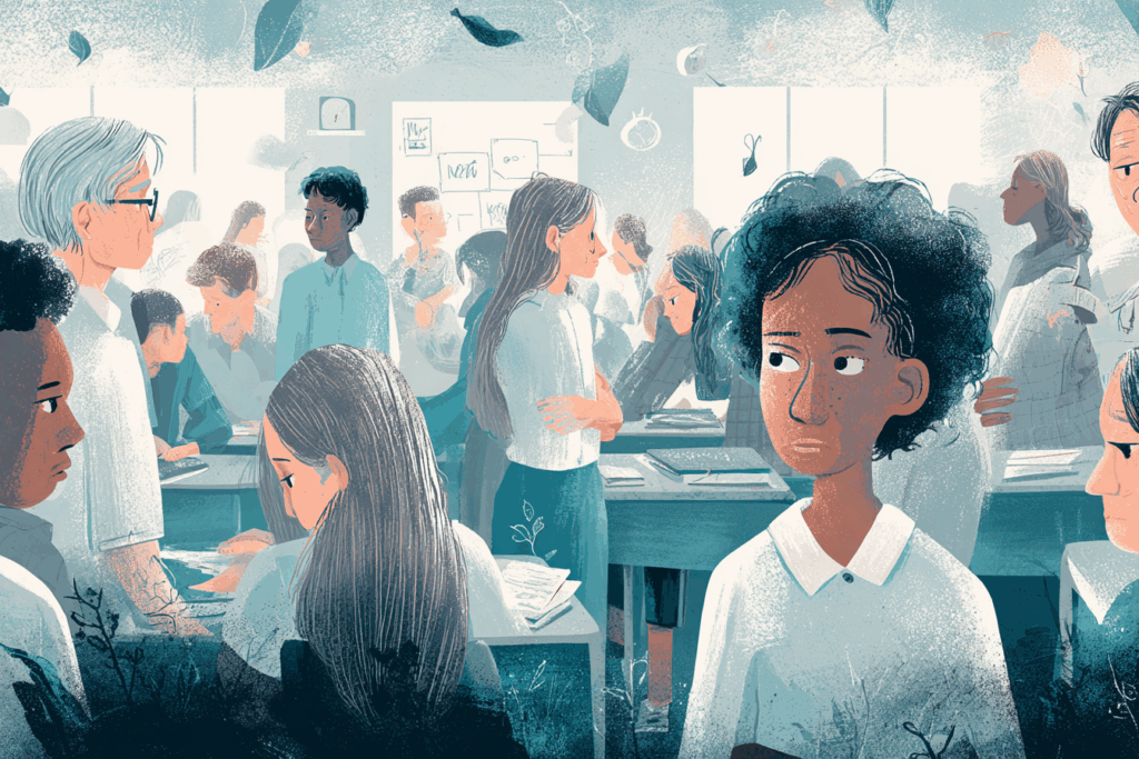 Diverse classroom scene illustrating how the Keeping All Students Safe Act could impact school environments in 2026