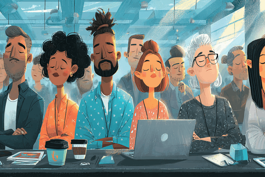 Healthcare and education professionals practicing mindfulness representing Better in 2026 From Burnout to Balance and self-care for professionals