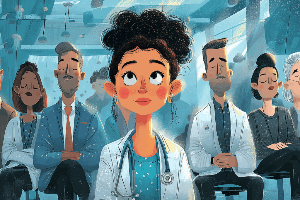 Healthcare professional reflecting during a wellness break symbolizing Better in 2026 From Burnout to Balance self-care initiative