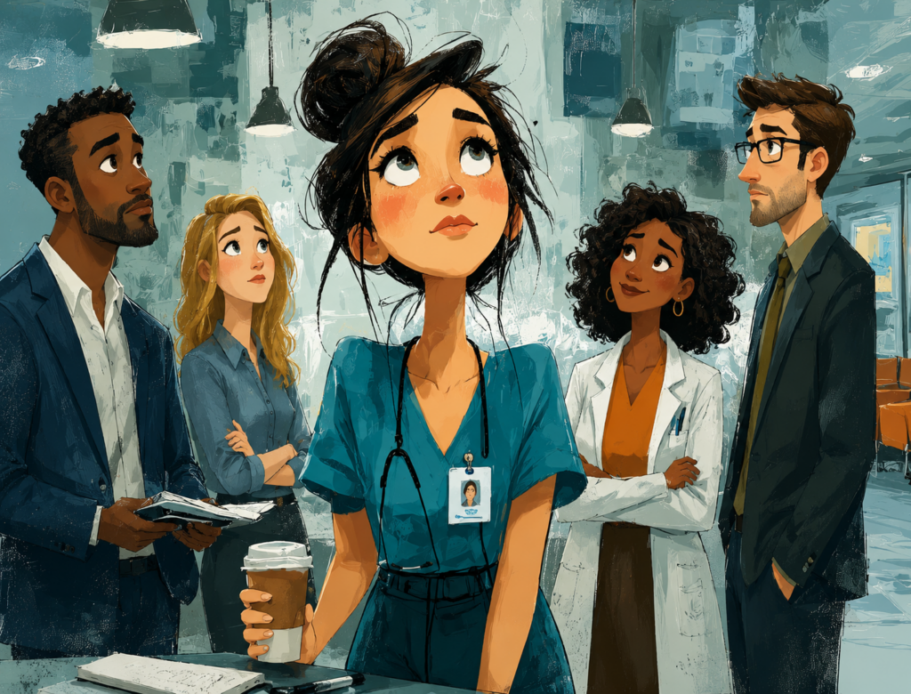 Healthcare and human services professionals showing signs of emotional exhaustion while continuing to support others