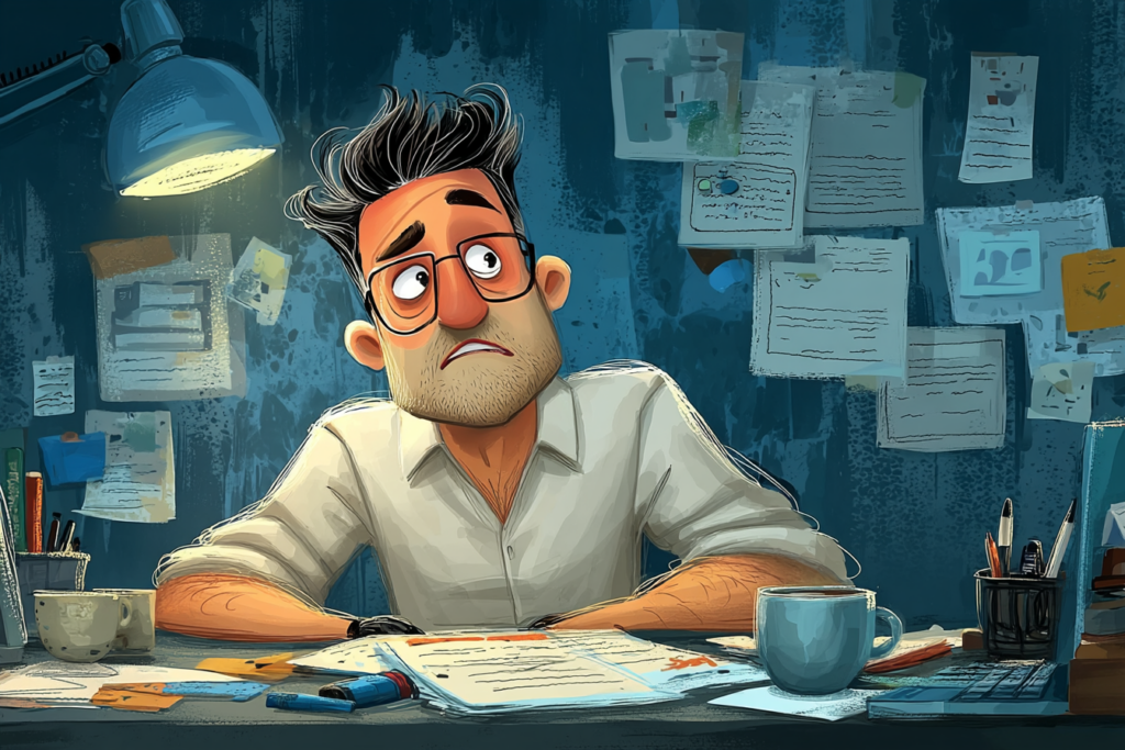 Professional showing early signs of emotional exhaustion at work.